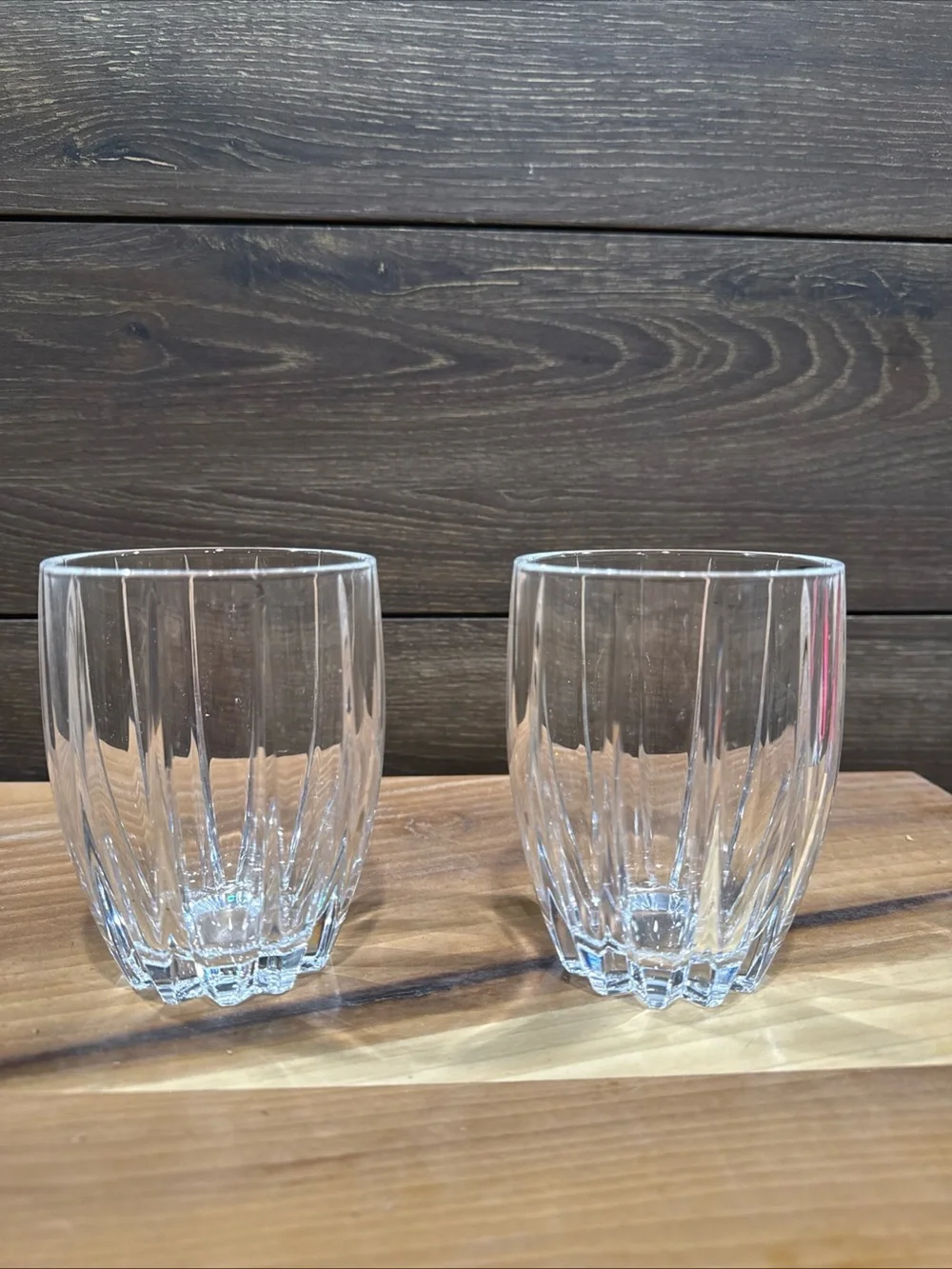 Marquis by Waterford Crystal Clear Ribbed Glass Tumbler Set - Pair